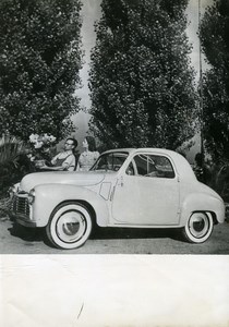 France Automobile Car Simca 6 Convertible Old Photo 1956