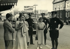 USA Washington DC Street Scene Policemen Old Houston Rogers Photo 1930's