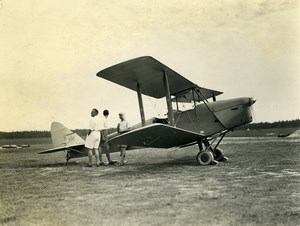 Indonesia Sumatra Private Aviation de Havilland DH82A Tiger Moth Old Photo 1935