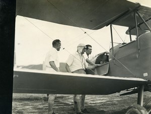 Indonesia Sumatra Private Aviation de Havilland DH82A Tiger Moth Old Photo 1935