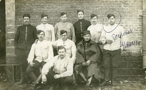 France Military Service Group Real Photo Postcard 1930