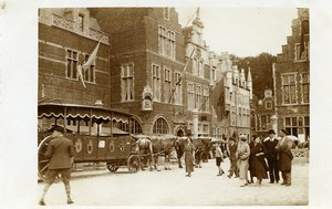 Belgium Bruges Grand Place Markt Real Photo Postcard 1930's