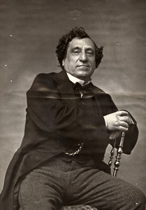 France Opera Singer Baritone Zucchini Old Woodburytype Photo Liebert 1875