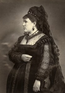 France Opera Singer Virginie Krauss in Don Giovanni Old Photo Liebert 1875