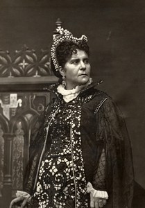 France Theater Stage Actress Marie Laurent in Marie Tudor Old Photo Carjat 1875
