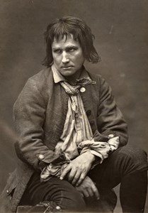 France Theater Stage Actor Taillade in the Two Orphans Old Photo Carjat 1875