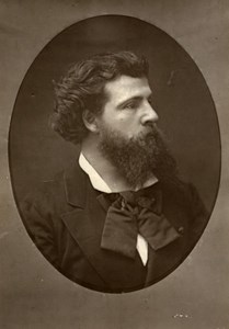 France Author Edouard Pailleron Old Woodburytype Photo Carjat 1875