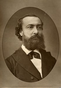 France Author Henri Escoffier aka Thomas Grimm Woodburytype Photo Petit 1875