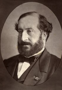 France Author Emile Augier Old Woodburytype Photo Nadar 1875