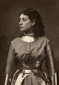 France Theater Stage Actress Lia Felix in Joan of Arch Old Photo Mayer 1875