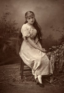 France Theater Stage Actress Miss Lecomte Old Woodburytype Photo Melandri 1875