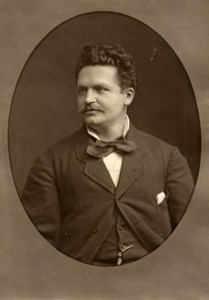 France Opera Singer Tenor Emile Engel Old Woodburytype Photo Liebert 1875