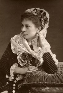 France Opera Singer Miss Janvier Old Woodburytype Photo Dagron 1875