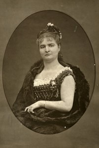 France Opera Singer Caroline Salla Old Woodburytype Photo Carjat 1875