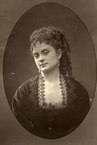 France Opera Singer Miss Ricois aka Righetti Woodburytype Photo Mulnier 1875