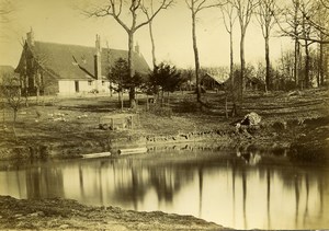 France Around Lille Family House Countryside Pond Old Amateur Photo 1896