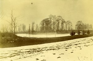 France Around Lille Snow Winter Scene Old Amateur Photo 1896