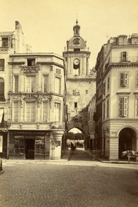 France La Rochelle Rue du Temple Grosse-Horloge Blacksmith Old Photo 1890