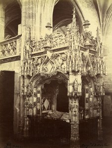 France Ain Brou Church Tomb Margaret of Austria Duchess of Savoy Old Photo 1890