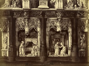 France Ain Brou Church Altarpiece Old Photo 1890