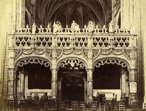 France Ain Brou Church Rood screen Jube Old Photo 1890