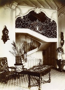 France Loiret Chateauneuf sur Loire Castle Mansion Interior Stairs Photo 1890
