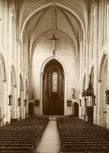 France Maine-et-Loire Angers Church Eglise de la Trinité interior Old Photo 1890