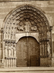 France Maine-et-Loire Angers Cathedral Door Old Photo 1890