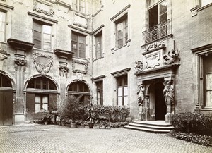 France Toulouse Hotel de Pierre Coutyard Old Photo 1890