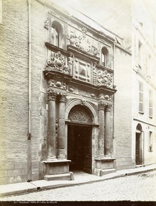 France Toulouse Hotel de Felzins Door rue de la Dalbade Old Photo 1890