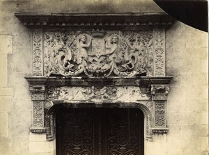 France Architecture Door Renaissance Detail Old Photo 1890