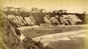 France Pyrénées-Atlantiques Biarritz Seaside Panorama Old Photo 1890