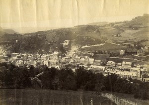 France Auvergne La Bourboule & Le Mont Dore Panorama Old Photo 1890