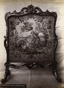 France Château de Pau Castle La France Delivrée Screen Old Photo 1890