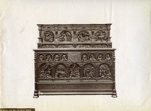 France Château de Pau Castle Bahut Life of St John Sideboard Old Photo 1890