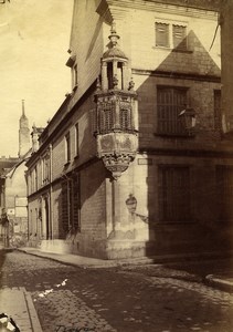 France Troyes Rue des Quinze Vingts Street Old Albumen Photo 1890
