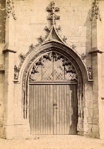 France Caen Castle Saint Georges Chapel Door Architecture Old Photo 1890's