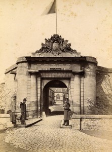 France Caen Castle Caserne Lefebvre Guards Old Albumen Photo 1890's
