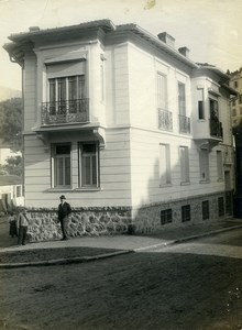 France Nice new House Building Street Scene Old Photo 1910