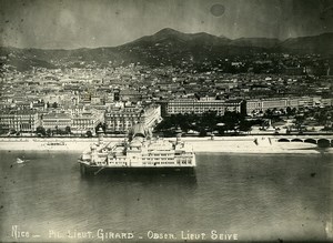 France Nice Casino Seafront Pilot Girard Observer Seive Old Aerial Photo 1920's