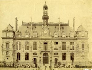 France Neuilly sur Seine Town Hall Architecture Old Photo 1890
