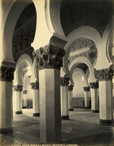 Spain Toledo Santa Maria la Blanca Synagogue Old Photo Alguacil 1870