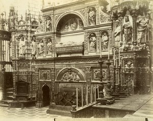 Spain Toledo Cathedral Main Chapel Capilla Mayor Old Photo Alguacil 1870