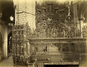 Spain Toledo Cathedral Main Chapel Capilla Mayor Old Photo Alguacil 1870