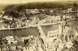 Belgium Dinant General View Panorama River Meuse Old Photo 1890