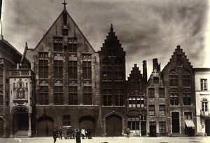 Belgium Ypres ? Ieper Old Houses Old Photo 1890
