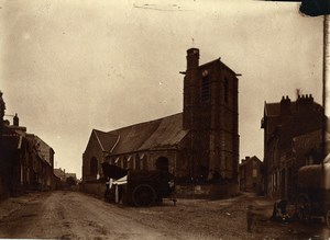 Belgium Ypres ? Ieper old Neighborhood Church Old Photo 1890