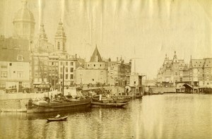 Netherlands Amsterdam Prins Hendrikkade Schreierstoren Old Photo 1890