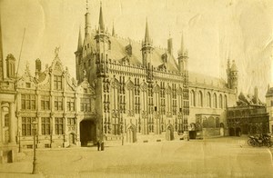 Belgium Bruges Town Hall Basilica of the Holy Blood Old Photo 1890