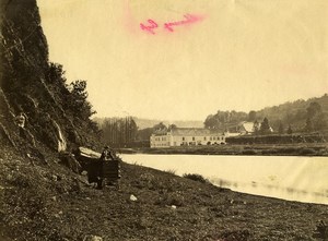 Belgium Freyr Castle Meuse River Old Photo 1890